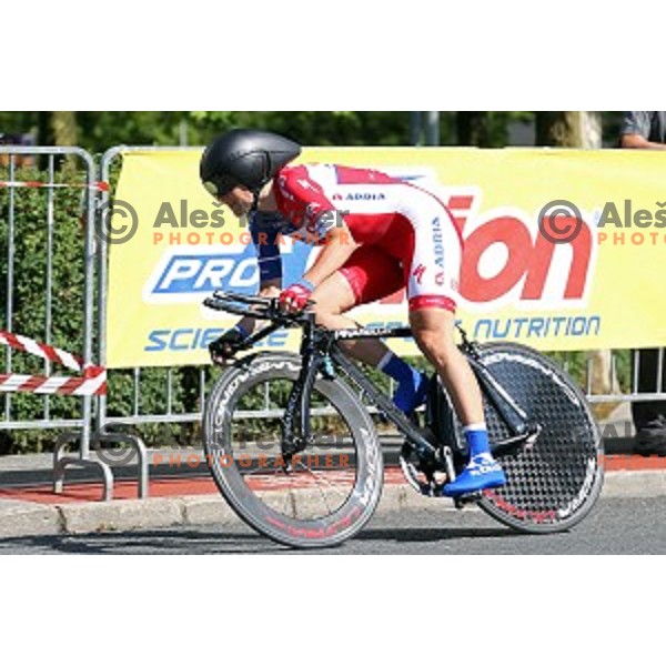 Alenka Novak of Adria mobil at Time Trial at 35. Maraton Franja BTC City in Ljubljana, Slovenia on June 10, 2016