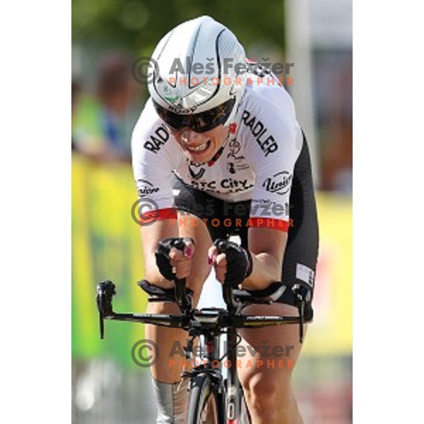 Eugenia Bujak at 22 km Time Trial at 35. Maraton Franja BTC City in Ljubljana, Slovenia on June 10, 2016