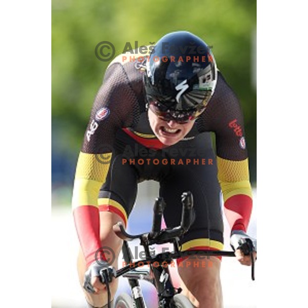 Ann-Sophie Duyck of Belgium, winner of 22 km Time Trial at 35. Maraton Franja BTC City in Ljubljana, Slovenia on June 10, 2016