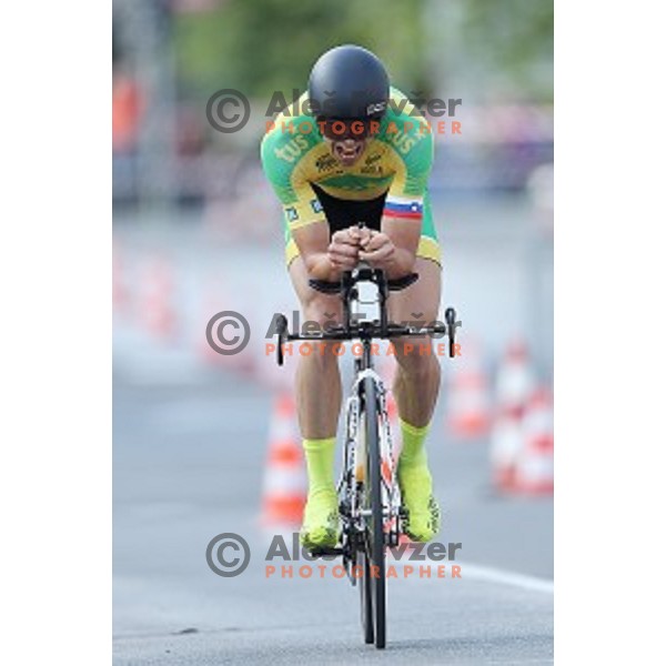 Igor Kopse at 22 km Time Trial at 35. Maraton Franja BTC City in Ljubljana, Slovenia on June 10, 2016