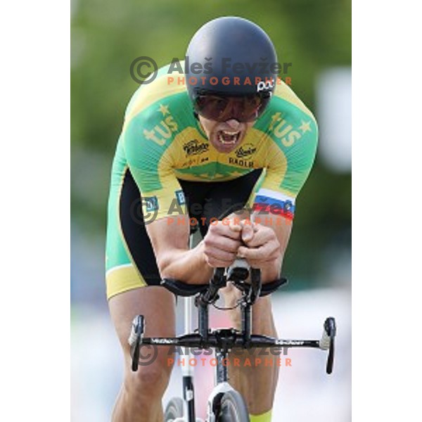Igor Kopse at 22 km Time Trial at 35. Maraton Franja BTC City in Ljubljana, Slovenia on June 10, 2016