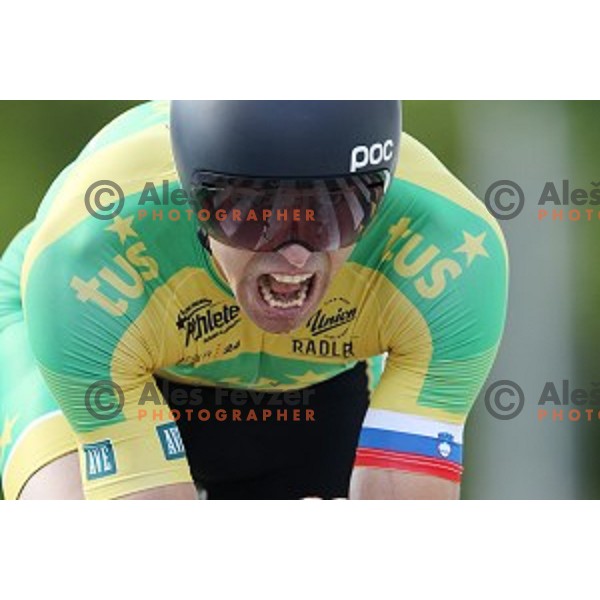 Igor Kopse at 22 km Time Trial at 35. Maraton Franja BTC City in Ljubljana, Slovenia on June 10, 2016