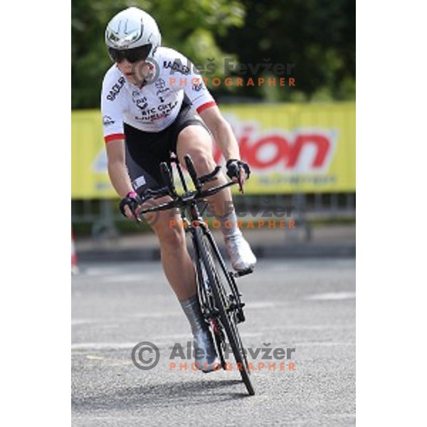Eugenia Bujak at 22 km Time Trial at 35. Maraton Franja BTC City in Ljubljana, Slovenia on June 10, 2016