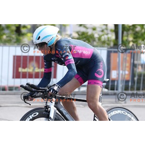 Olga Zabelinskaya at 22 km Time Trial at 35. Maraton Franja BTC City in Ljubljana, Slovenia on June 10, 2016