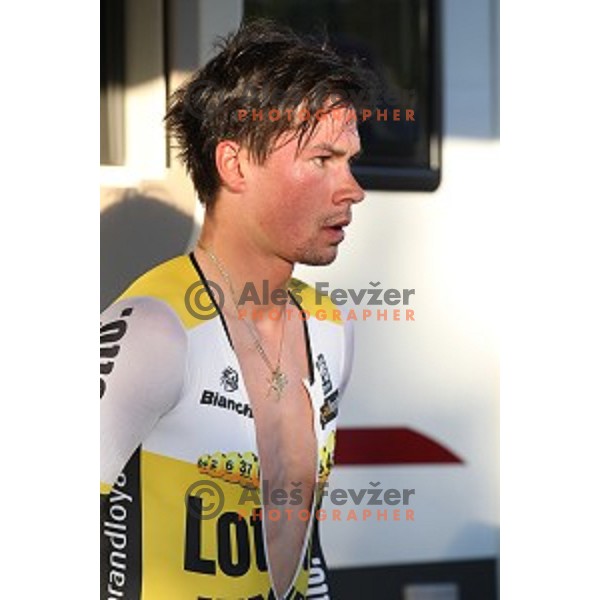 Primoz Roglic of Lotto Jumbo posted best time at 44 km and become Slovenian national Time Trial Champion at 35. Maraton Franja BTC City in Ljubljana, Slovenia on June 10, 2016