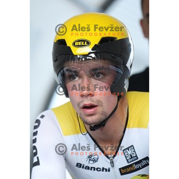 Primoz Roglic of Lotto Jumbo posted best time at 44 km and become Slovenian national Time Trial Champion at 35. Maraton Franja BTC City in Ljubljana, Slovenia on June 10, 2016