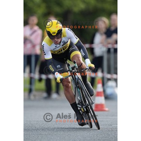 Primoz Roglic of Lotto Jumbo posted best time at 44 km and become Slovenian national Time Trial Champion at 35. Maraton Franja BTC City in Ljubljana, Slovenia on June 10, 2016