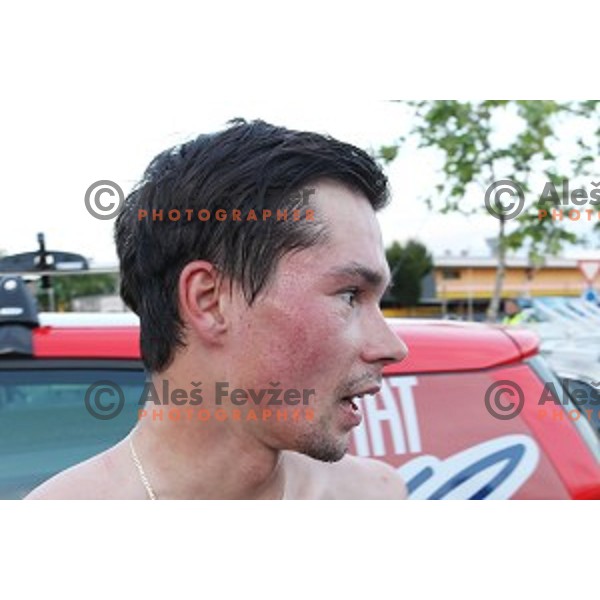 Primoz Roglic of Lotto Jumbo posted best time at 44 km and become Slovenian National Time Trial Champion at 35. Maraton Franja BTC City in Ljubljana, Slovenia on June 10, 2016