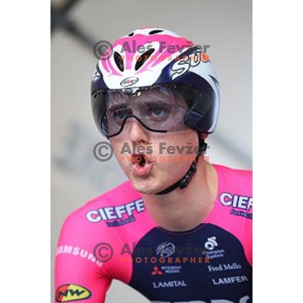 Matej Mohoric of Lampre Merida during Slovenian National Time Trial Championships at 35. Maraton Franja BTC City in Ljubljana, Slovenia on June 10, 2016