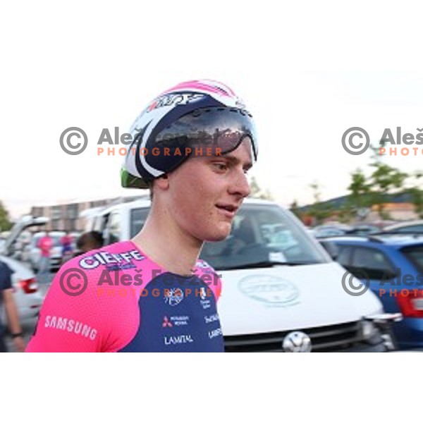 Matej Mohoric of Lampre Merida during Slovenian National Time Trial Championships at 35. Maraton Franja BTC City in Ljubljana, Slovenia on June 10, 2016