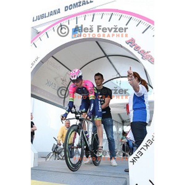 Matej Mohoric of Lampre Merida during Slovenian National Time Trial Championships at 35. Maraton Franja BTC City in Ljubljana, Slovenia on June 10, 2016