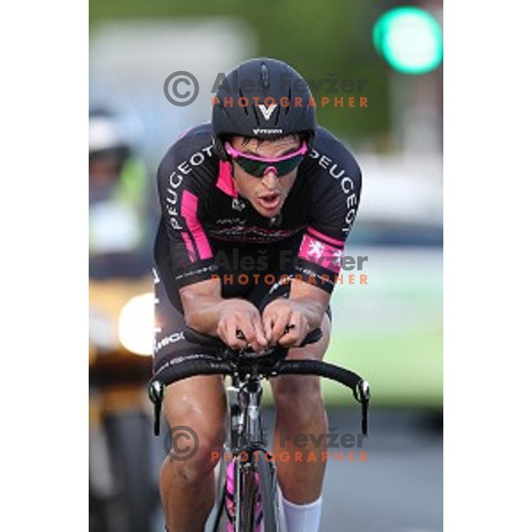 Robert Jneko during Slovenian National Time Trial Championships at 35. Maraton Franja BTC City in Ljubljana, Slovenia on June 10, 2016