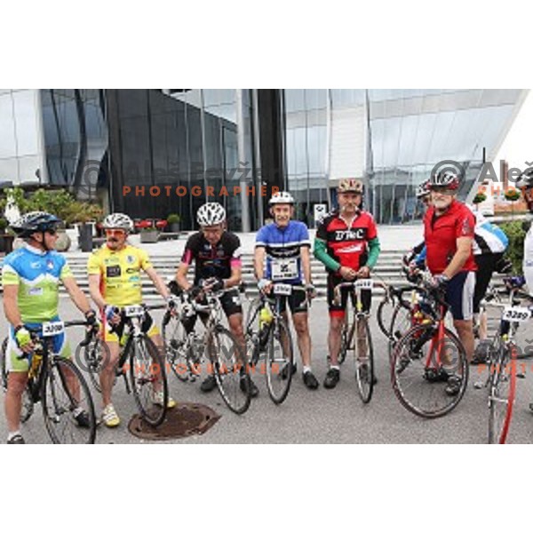 Cyclists who started all 35 editions of Maraton Franja- Gran Fondo World Series in BTC City Ljubljana, Slovenia on June 12, 2016