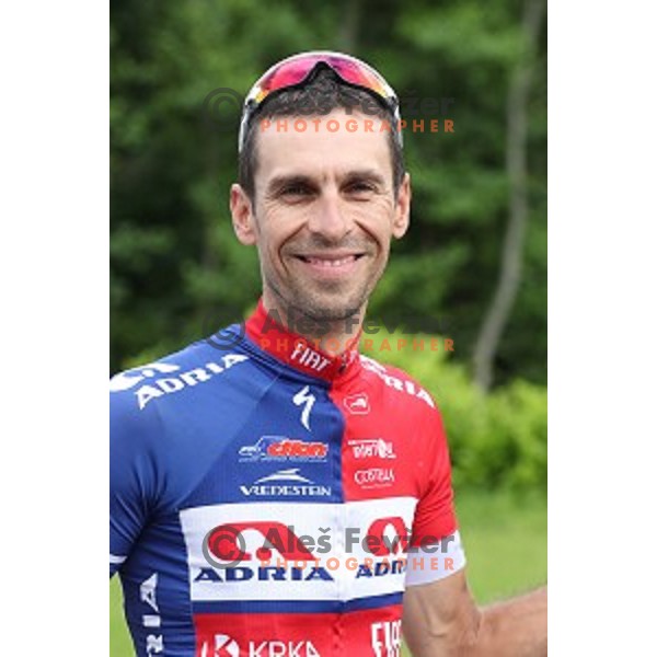 Radoslav Rogina of Adria mobil professional cycling team before start of Tour de Slovenie in Ljubljana on June 16, 2016