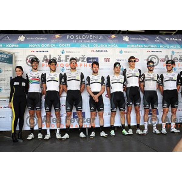 Mark Cavendish of Team Dimension Data at official team presentation before start of first stage Tour of Slovenia 2016 in Ljubljana on June 16, 2016