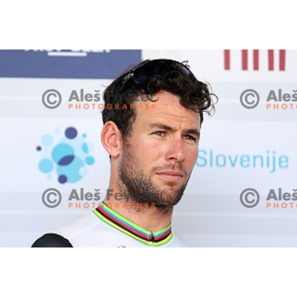 Mark Cavendish of Team Dimension Data at official team presentation before start of first stage Tour of Slovenia 2016 in Ljubljana on June 16, 2016