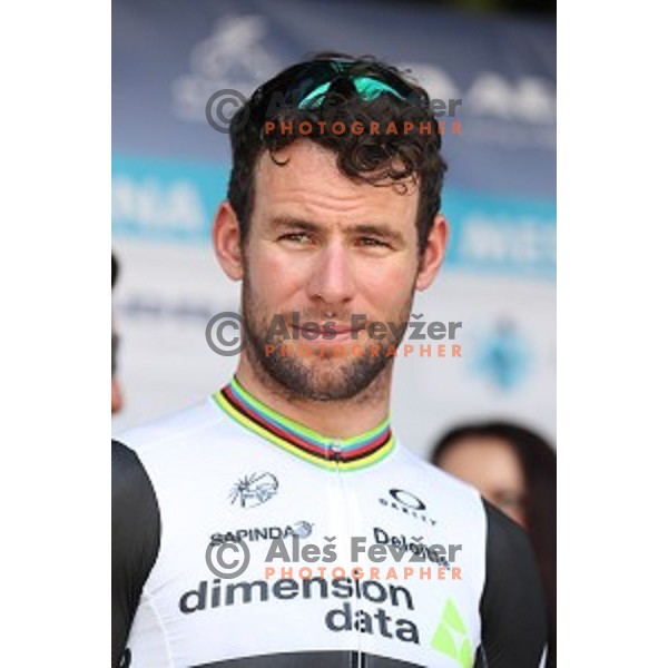 Mark Cavendish of Team Dimension Data at official team presentation before start of first stage Tour of Slovenia 2016 in Ljubljana on June 16, 2016