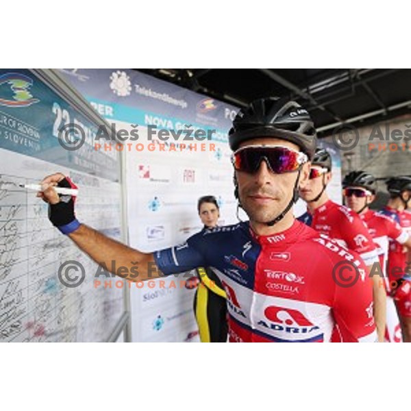 Radoslav Rogina of Adria Mobil at official team presentation before start of first stage Tour of Slovenia 2016 in Ljubljana on June 16, 2016
