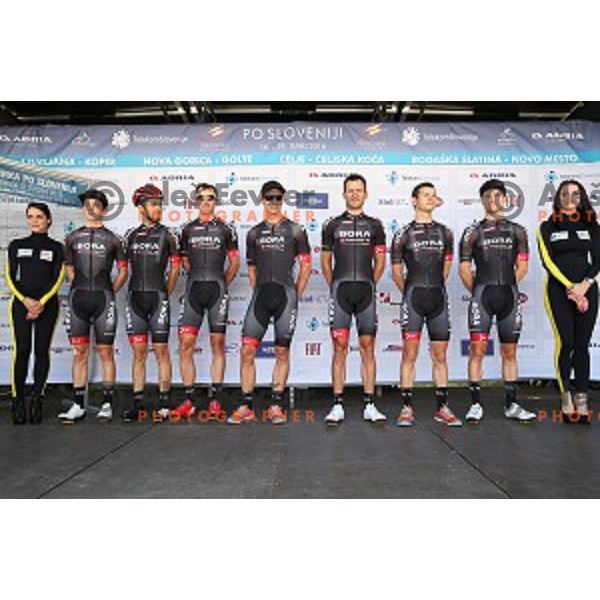 Bora Argon 18 at official team presentation before start of first stage Tour of Slovenia 2016 in Ljubljana on June 16, 2016