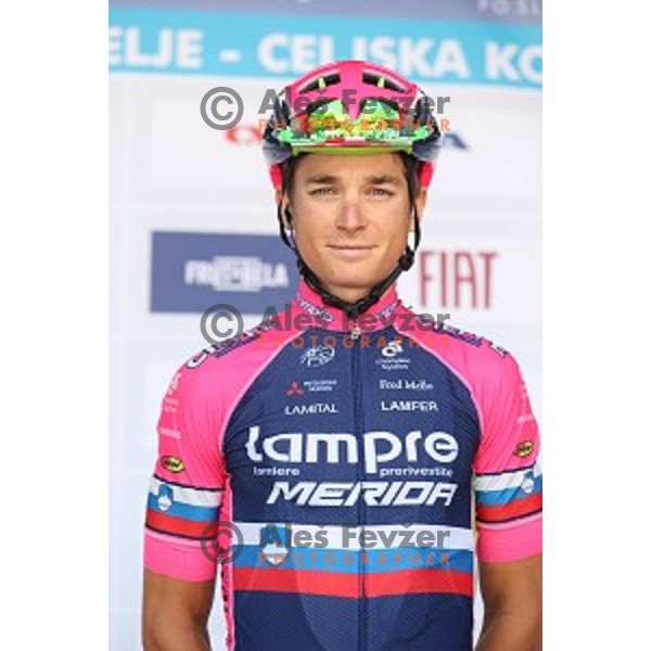 Luka Pibernik of Lampre Merida at official team presentation before start of first stage Tour of Slovenia 2016 in Ljubljana on June 16, 2016