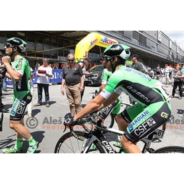Bardiani CSF at official team presentation before start of first stage Tour of Slovenia 2016 in Ljubljana on June 16, 2016
