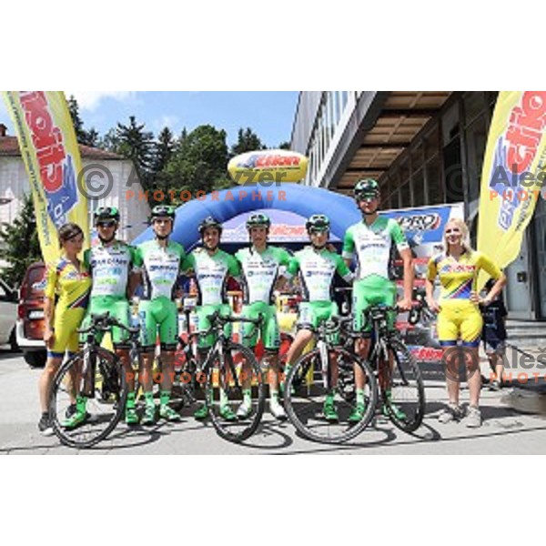Bardiani CSF at official team presentation before start of first stage Tour of Slovenia 2016 in Ljubljana on June 16, 2016