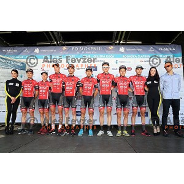 Jan Tratnik of Amplatz BMC at official team presentation before start of first stage Tour of Slovenia 2016 in Ljubljana on June 16, 2016