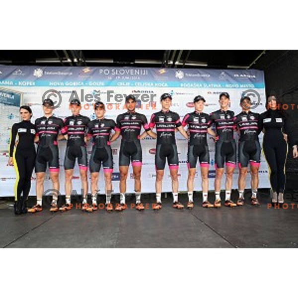 Radenska at official team presentation before start of first stage Tour of Slovenia 2016 in Ljubljana on June 16, 2016