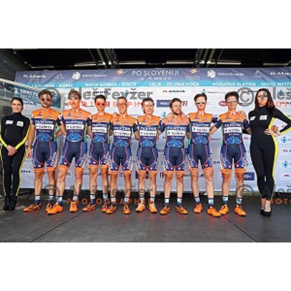 Grega Bole of Nippo- Vini Fantini at official team presentation before start of first stage Tour of Slovenia 2016 in Ljubljana on June 16, 2016