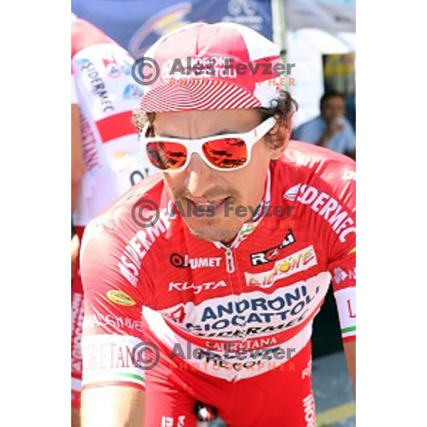 Franco Pellizotti of Adroni Giocattoli at official team presentation before start of first stage Tour of Slovenia 2016 in Ljubljana on June 16, 2016