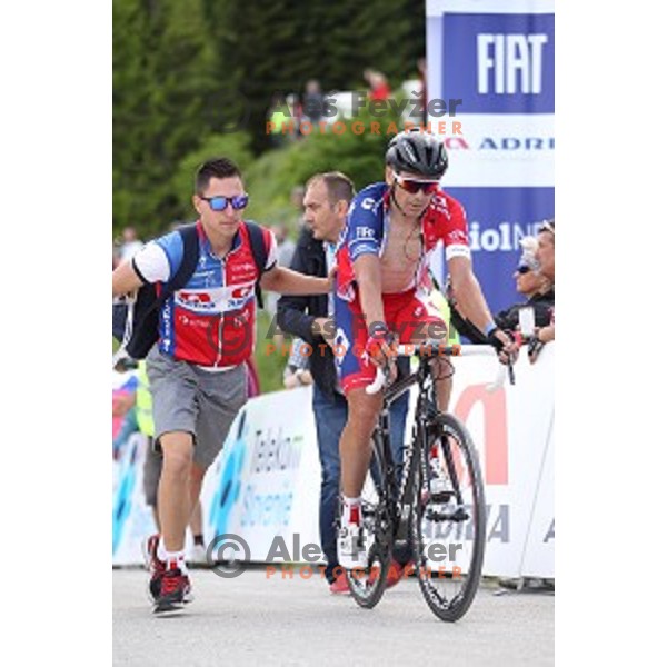 Jure Golcer of Adria Mobil at 217 km long second stage of Tour of Slovenia between Nova Gorica and Golte on June 17, 2016