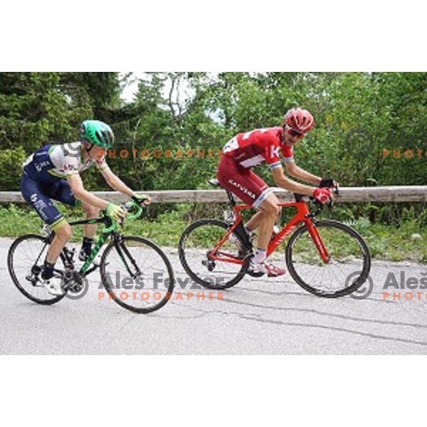 Jack Haig of Orica GreenEdge and Rein Taaramae of Katusha on 217 km long second stage of Tour of Slovenia between Nova Gorica and Golte on June 17, 2016