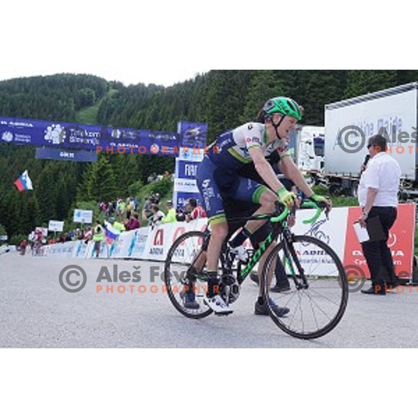 Jack Haig of Orica GreenEdge and Rein Taaramae of Katusha on 217 km long second stage of Tour of Slovenia between Nova Gorica and Golte on June 17, 2016