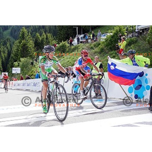 cylists on 217 km long second stage of Tour of Slovenia between Nova Gorica and Golte on June 17, 2016