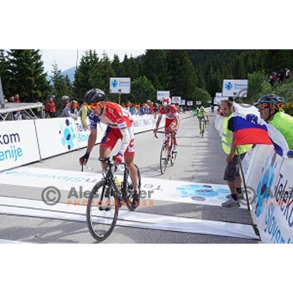 cylists on 217 km long second stage of Tour of Slovenia between Nova Gorica and Golte on June 17, 2016
