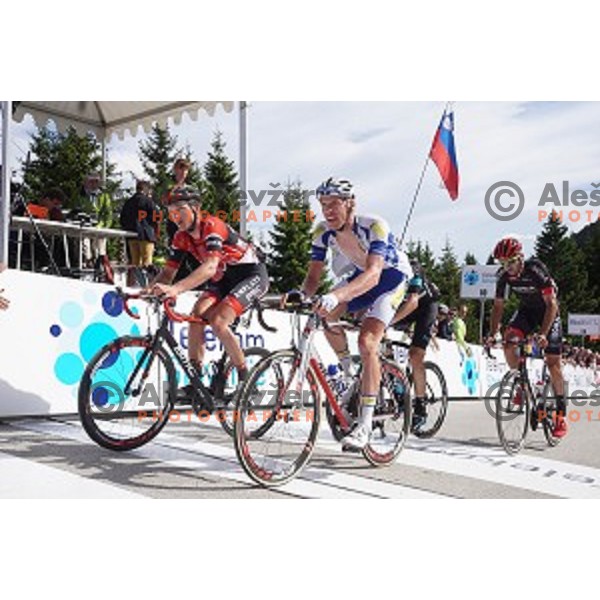 cylists on 217 km long second stage of Tour of Slovenia between Nova Gorica and Golte on June 17, 2016