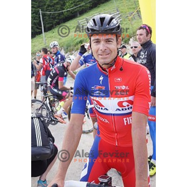 Jure Golcer at finsih of second stage of Tour of Slovenia between Nova Gorica and Golte on June 17, 2016