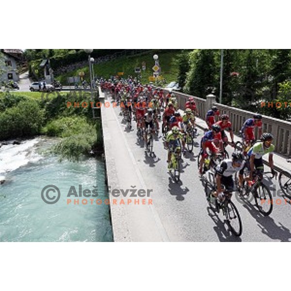 cylists on 217 km long second stage of Tour of Slovenia between Nova Gorica and Golte on June 17, 2016