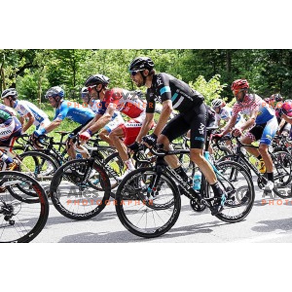 cylists on 217 km long second stage of Tour of Slovenia between Nova Gorica and Golte on June 17, 2016