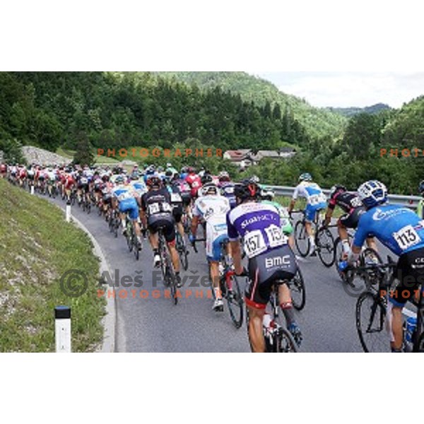 cylists on 217 km long second stage of Tour of Slovenia between Nova Gorica and Golte on June 17, 2016