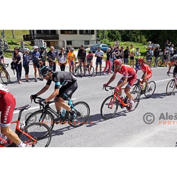 cylists on 217 km long second stage of Tour of Slovenia between Nova Gorica and Golte on June 17, 2016