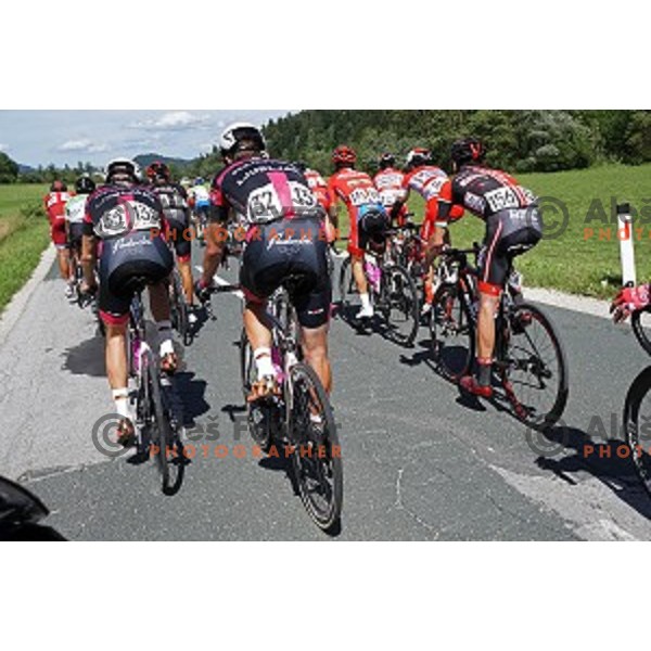 cylists on 217 km long second stage of Tour of Slovenia between Nova Gorica and Golte on June 17, 2016