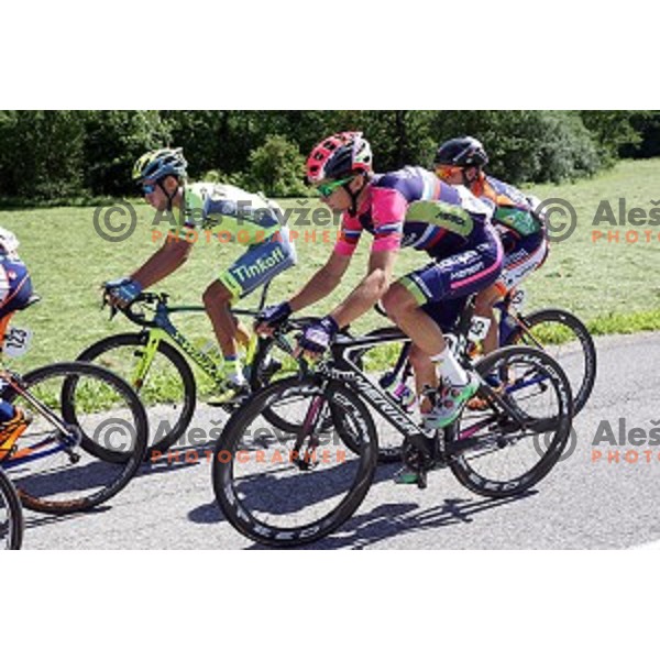 cylists on 217 km long second stage of Tour of Slovenia between Nova Gorica and Golte on June 17, 2016