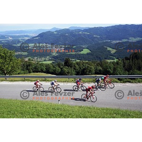 cylists on 217 km long second stage of Tour of Slovenia between Nova Gorica and Golte on June 17, 2016