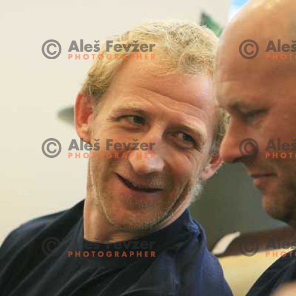 Jure Vnuk of HDD ZM Olimpija at press conference and team presentation in Tivoli Hall, Ljubljana, Slovenia on September 9, 2007