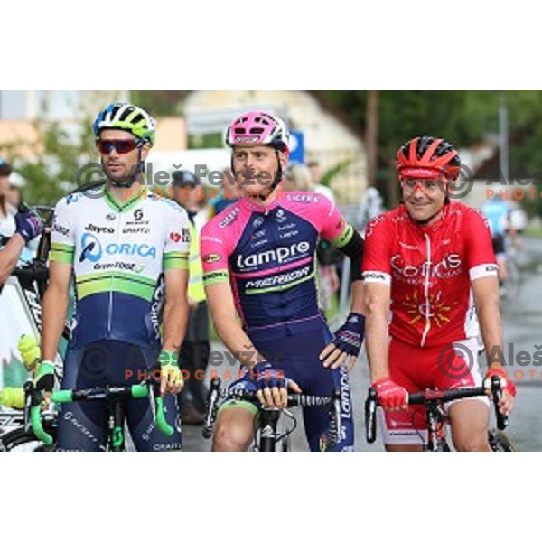Luka Mezgec, Matej Mohoric and Borut Bozic at Slovenian National Road Race Championships in Ihan, Slovenia on June 26, 2016