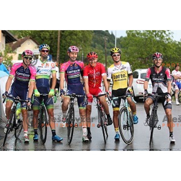 Marko Kump, Luka Mezgec, Matej Mohoric, Borut Bozic, Primoz Roglic, Matej Mugerli at Slovenian National Road Race Championships in Ihan, Slovenia on June 26, 2016