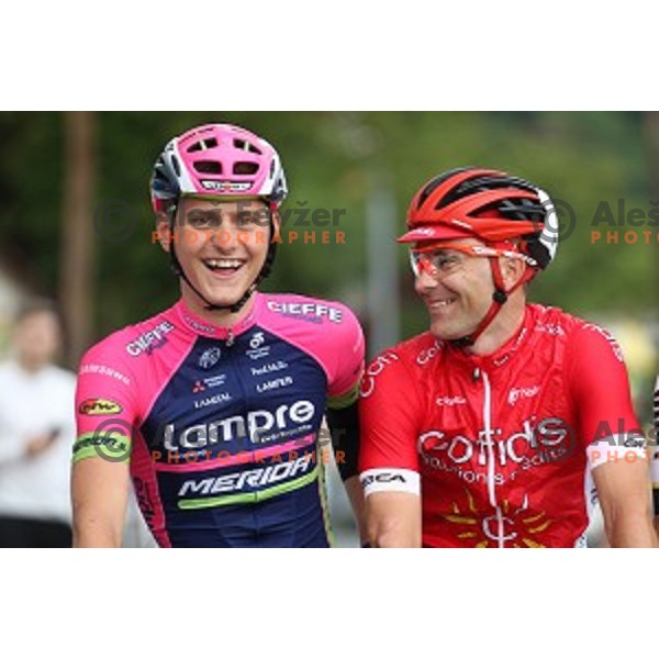 Matej Mohoric and Borut Bozic at Slovenian National Road Race Championships in Ihan, Slovenia on June 26, 2016