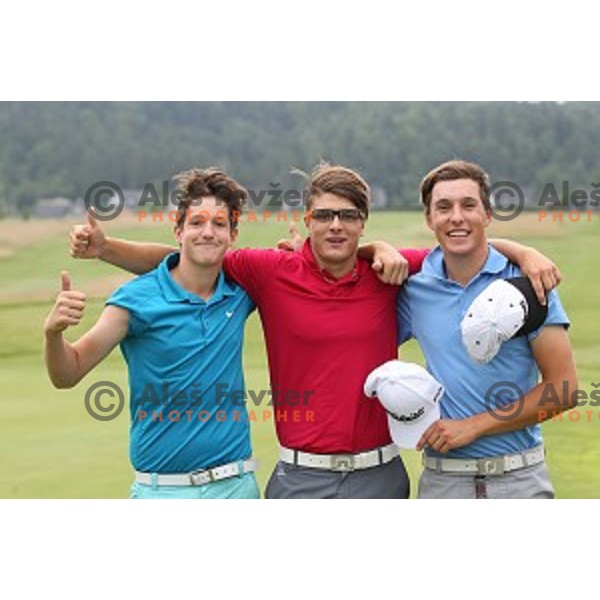 Gal Patrik Stirn , Mark Trnovec and Zan Luka Stirn at Club Championship of Golf Diners Golf & Country Club Ljubljana on June 25, 2016