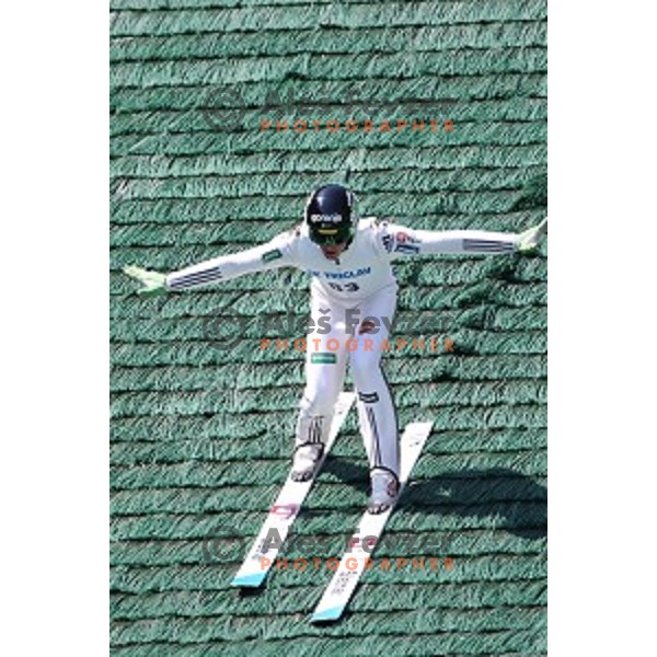 Peter Prevc of Slovenia during FIS Continental Cup Ski Jumping in Kranj, Slovenia on July 2, 2016